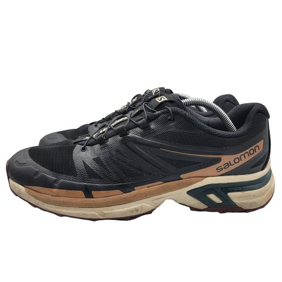 Salomon XT-Wings 2 Mens 11.5 Black Bleached Sand Shoes Outdoor Hiking Trails - Picture 5 of 11